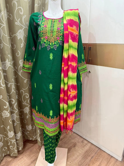 সিম্পল ব্লক থ্রি পিস