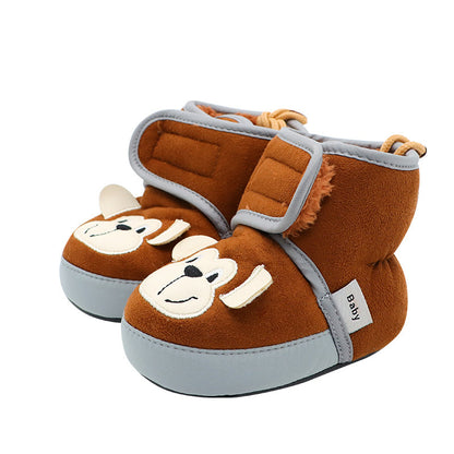 Non-falling Heel Soft-soled Warm And Anti-falling Newborn Baby Shoes