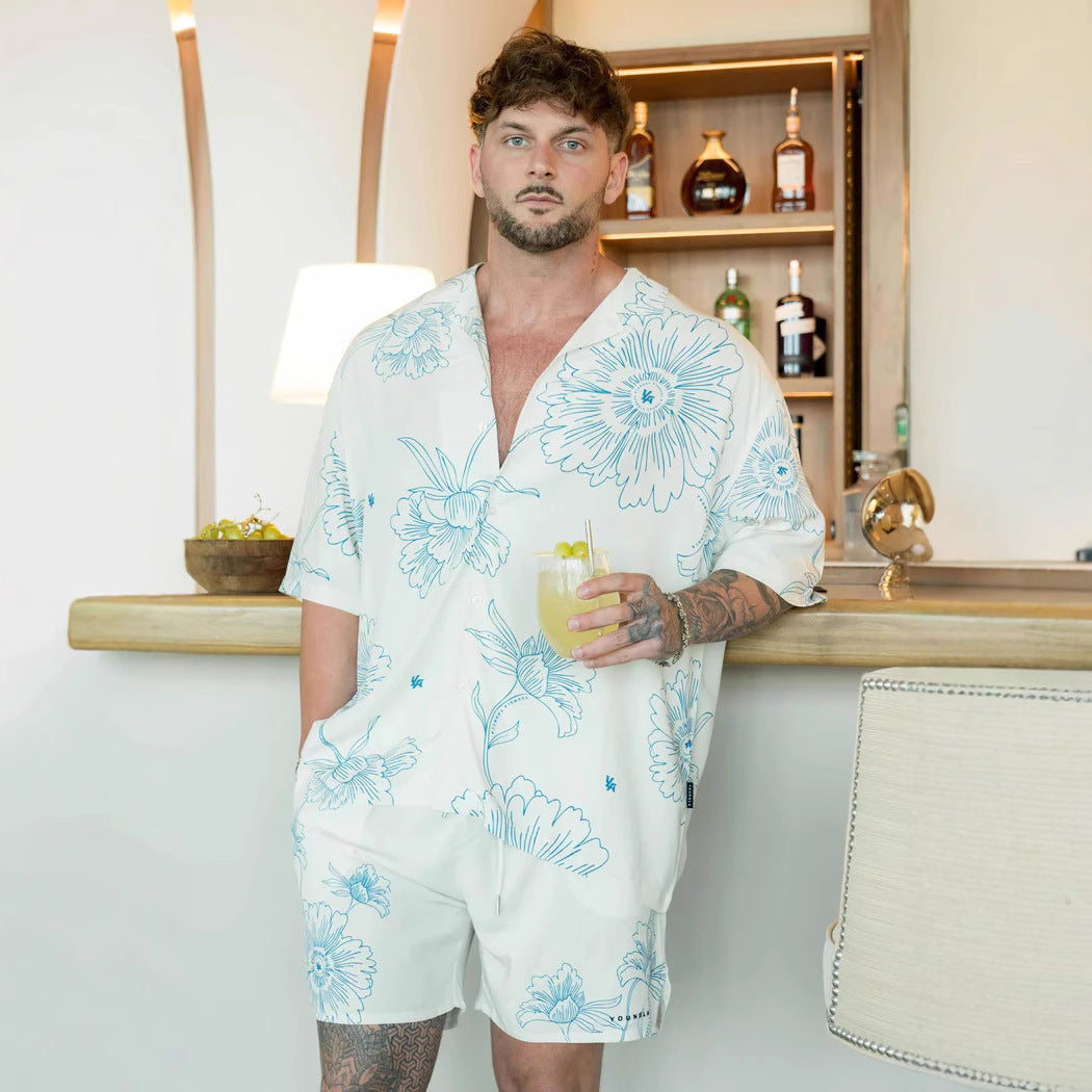 Printed Casual Loose Short Sleeves Top