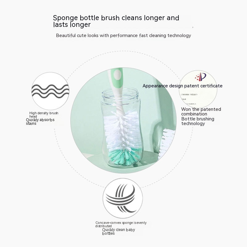 Baby Nylon Bottle Brush Nipple Water Cup Cleaning Brush