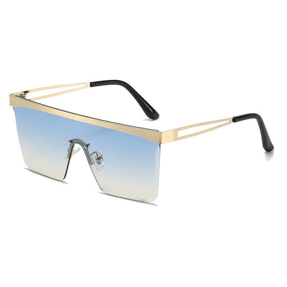 European And American Square Pair Sunglasses One-piece Lens
