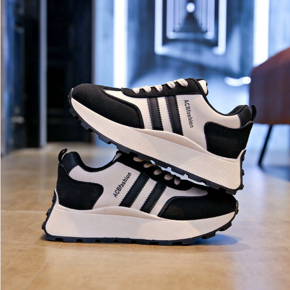 Ladies' Versatile Thick Soled Casual Shoes, Height Increasing Shoes