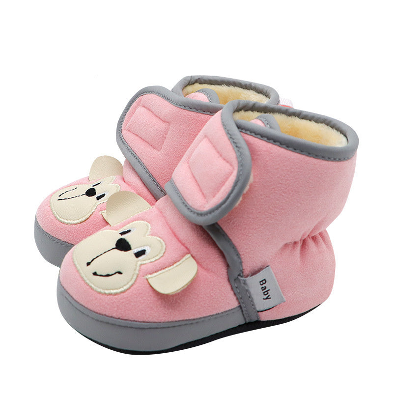 Non-falling Heel Soft-soled Warm And Anti-falling Newborn Baby Shoes