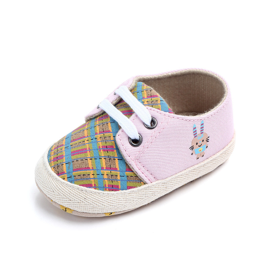 Korean Style Plaid Baby All-match Toddler Shoes