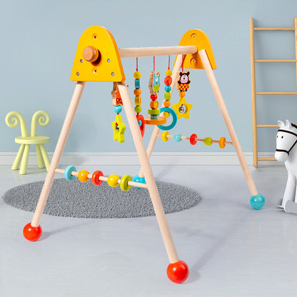 Wooden Newborn Fitness Equipment Pendant Rings