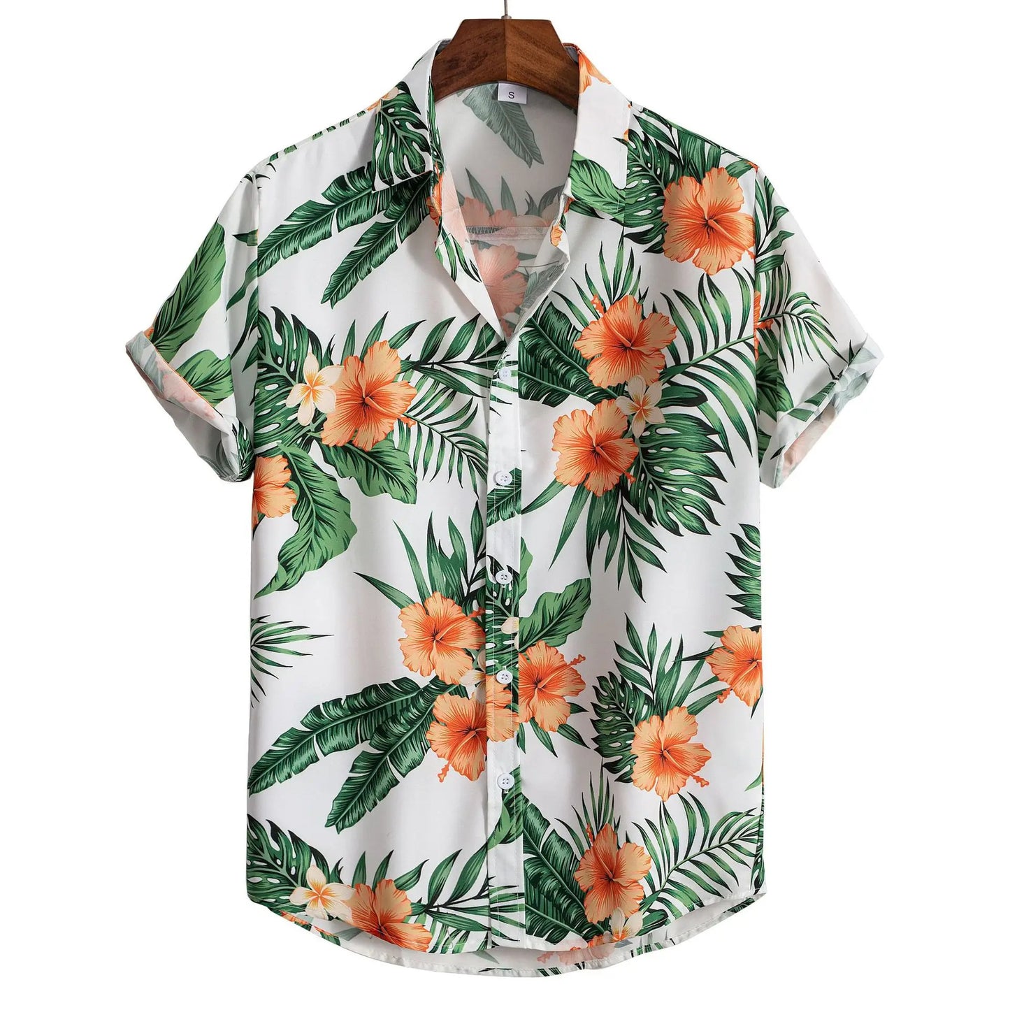 Fashion Men's Art Printed Short Sleeve Shirt