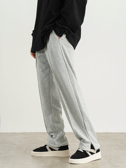 American Hip-hop Style Zipper Slit Straight Loose Drawstring Pant