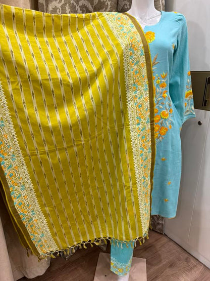 হ্যান্ড এমব্রয়ডারী থ্রি পিস