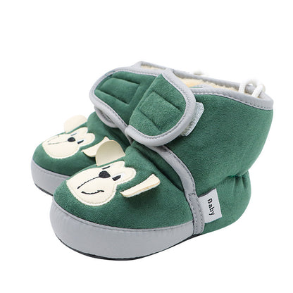 Non-falling Heel Soft-soled Warm And Anti-falling Newborn Baby Shoes