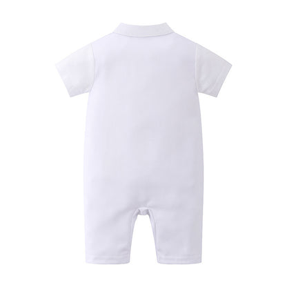 British Romper Baptism Dress Boys Baby Summer Bodysuit Baby Jumpsuit