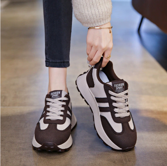 Ladies' Versatile Thick Soled Casual Shoes, Height Increasing Shoes