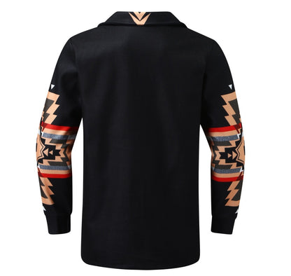 Men's Trendy Printed Long Sleeve Lapel Jacket