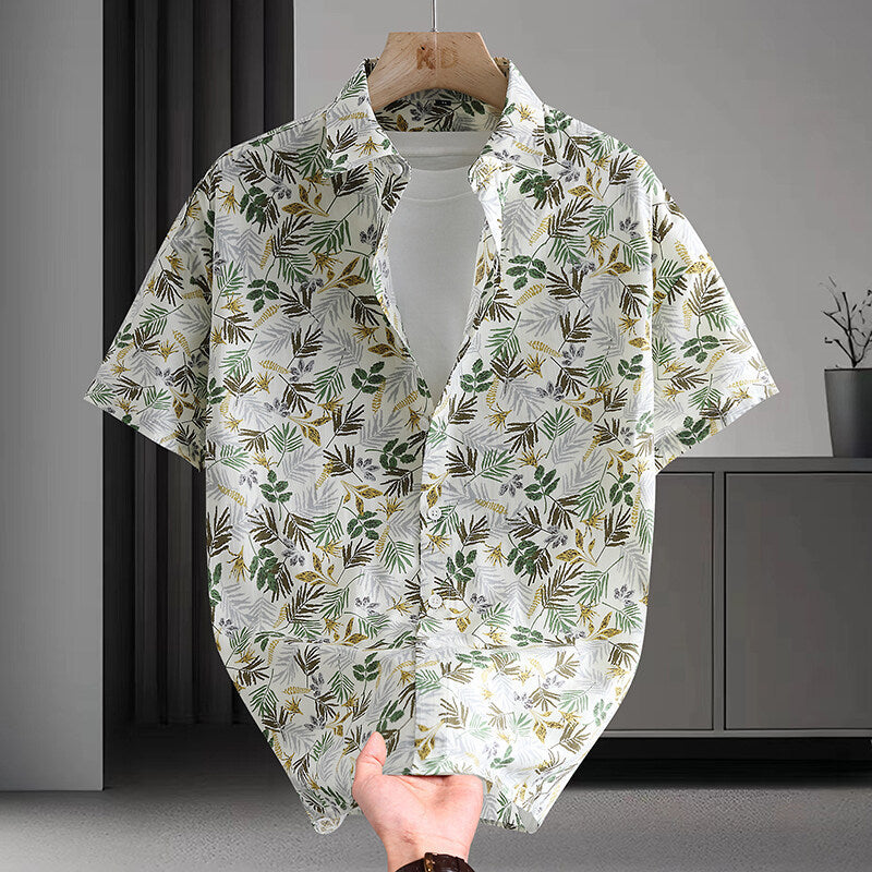 Summer Short Sleeve Shirt Men's Casual Hawaiian Style
