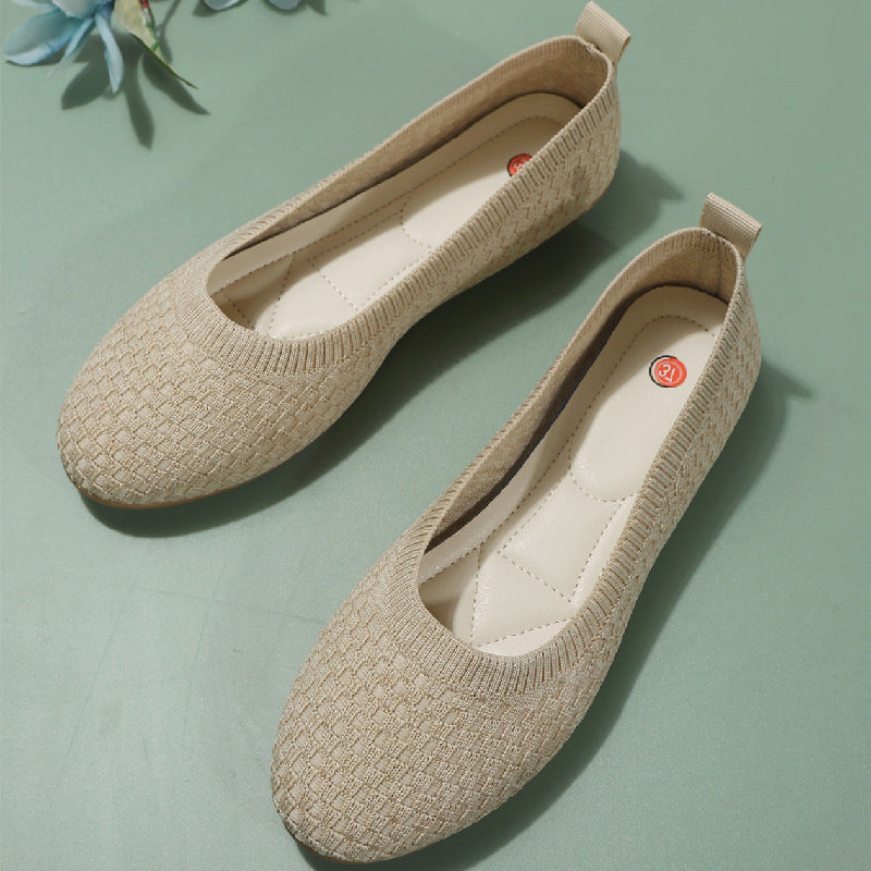 Women's Round Toe Comfortable Soft Sole Shallow Mouth Shoes