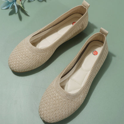 Women's Round Toe Comfortable Soft Sole Shallow Mouth Shoes