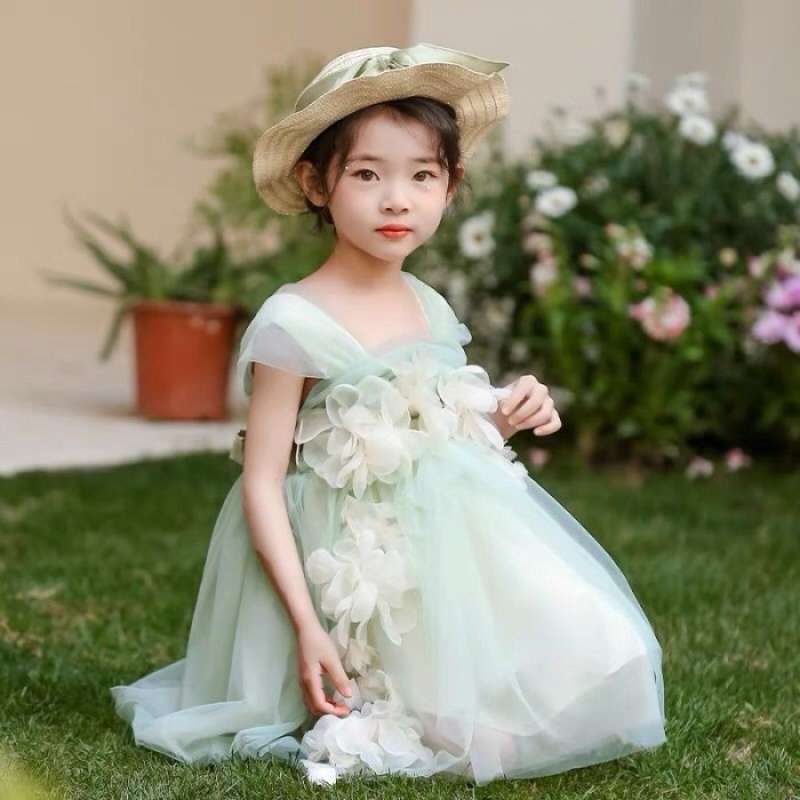 Flower Dress/ Dress Pesta Anak Perempuan Import