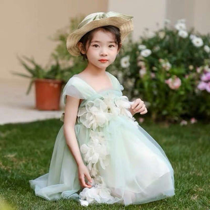 Flower Dress/ Dress Pesta Anak Perempuan Import